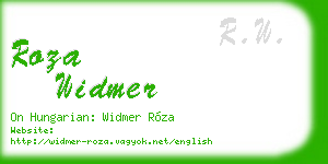 roza widmer business card